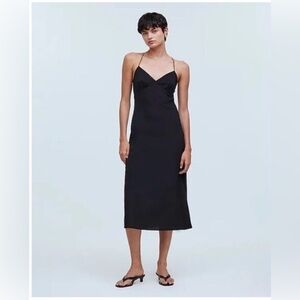 Madewell Layton Black Midi Dress